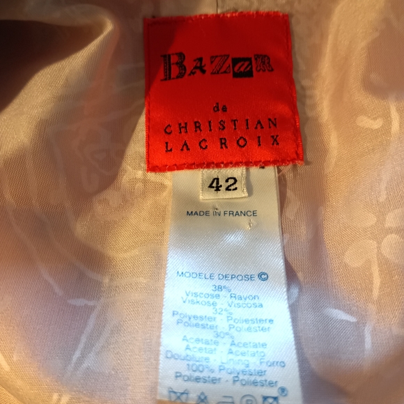 Christian Lacroix Pink and Gray Floral Blazer - Picture 3 of 3